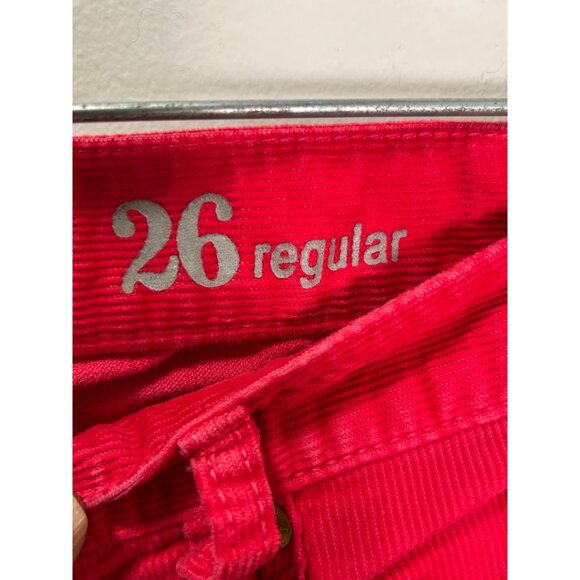 J.Crew Womens Red Matchstick Corduroy Pants Size 26 Timeless Comfort Classic - Picture 5 of 9